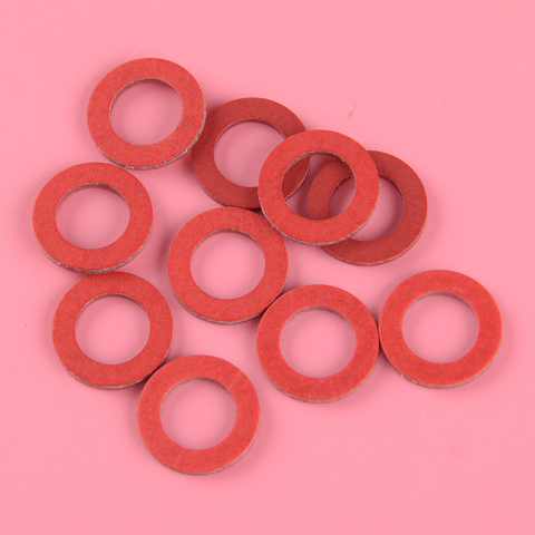 DWCX 10pcs Plastic Lower Unit Oil Drain Screw Gasket Red Fit For Yamaha 90430-08020-00 90430-08003 Accessories ► Photo 1/2