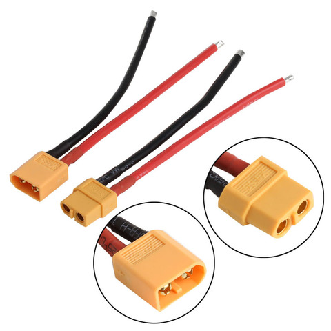2Pcs of XT60 Battery Male, Female Connector Plug with Silicon 14 AWG Wire ► Photo 1/6