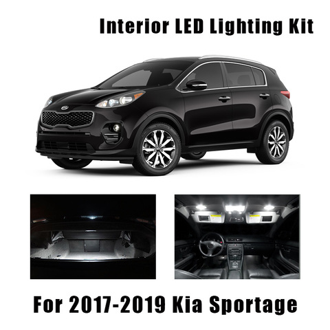 10pcs White LED Light Reading Dome Bulbs Interior Package Kit For 2017 2022 Kia Sportage Trunk Mirror License Lamp No Error ► Photo 1/6