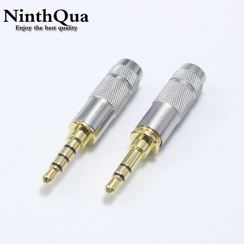 1/2/5pcs Gold plated Stereo 3.5mm 3/4 Pole Repair Headphone Jack Plug Cable Audio Headphones Audio Jack Plug Connector Soldering ► Photo 1/6