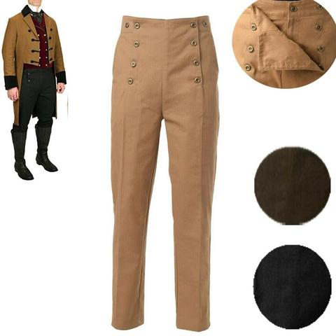 Medieval Pants Men Historical Victorian Retro Halloween Carnival Costumes Trousers Suspenders Overalls ► Photo 1/6