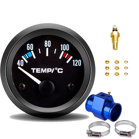 52mm Black Shell Car Motor Water Temperature Gauge 40-120 C Water Temperature Gauge Adaptor Joint Pipe Sensor Radiator NPT 1/8 ► Photo 1/6