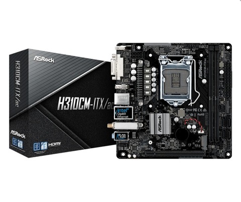 ASRock New H310CM-ITX/ac Support NVME Motherboard Mini-ITX Intel 310 Chipset 4*SATA 6Gb/s USB 3.1/HDMI/PD LGA 1151 Interface ► Photo 1/1