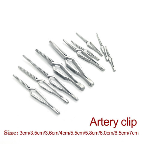 Arterial venous clamping micro-device clip-down device temporary blocking clip hemostasis artery Stainless steel ► Photo 1/6