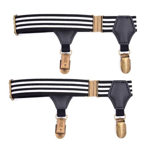 THINKTHENDO 1Pair Elastic Mens Sock Remains Leg Suspenders Garter Clip Buckle Non-slip Clamp ► Photo 1/6