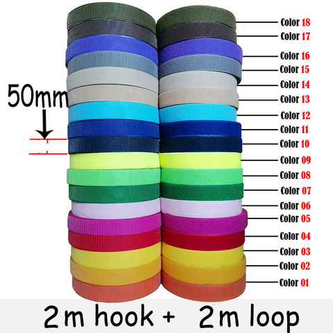 50mm Width velcros no adhesive fastener stick clothing tape sewing magic hook loop sticker strip velcroing strap stick 2 meters ► Photo 1/5