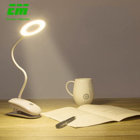 Clip Table Lamp Study Touch plug in/2000mAh Rechargeable LED Reading Desk Lamp USB Table Light Flexo Lamps Table ZZD0019 ► Photo 1/6
