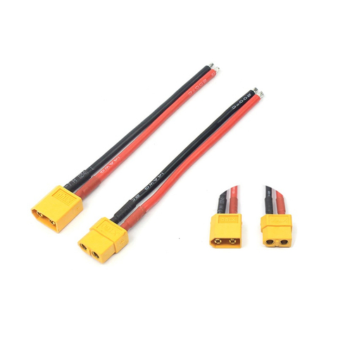 2/5/10/20Pcs (10cm / 100mm) 1 Pair XT60 Battery Male Female Connector with 14 AWG Silicone Cable for 7.4V 11.1V 14.8V 22 Battery ► Photo 1/5