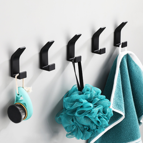 Self-adhesive clothes bag hanger hook kitchen storage towel hook for bathroom bath accessories modern wall hanger hook door hook ► Photo 1/5