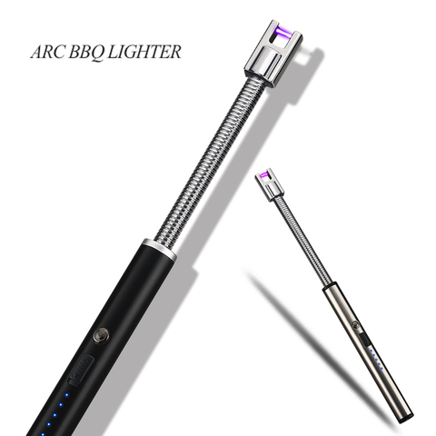 New BBQ LED USB Electric Rechargeable Long Kitchen Gas Stove Lighter  Windproof Plasma Arc Flameless Candle Lighters Outdoor - Price history &  Review, AliExpress Seller - LCFUN Store