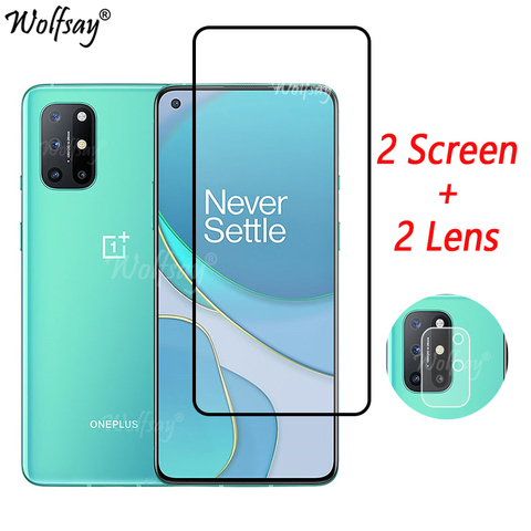 Full Cover Tempered Glass For OnePlus 8T Screen Protector For OnePlus 8T 1+8T Nord N100 N10 5G Camera Glass For OnePlus 8T Glass ► Photo 1/6
