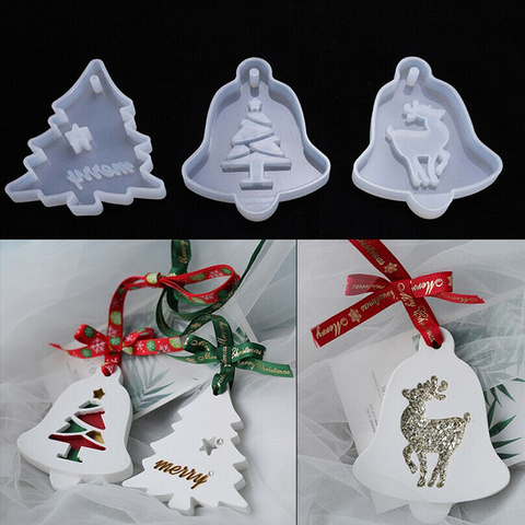 Christmas Tree Aromatherapy Wax Silicone Mold Snowflake Elk DIY Aroma Gypsum Plaster Silicone Mould For Car Pendant ► Photo 1/6