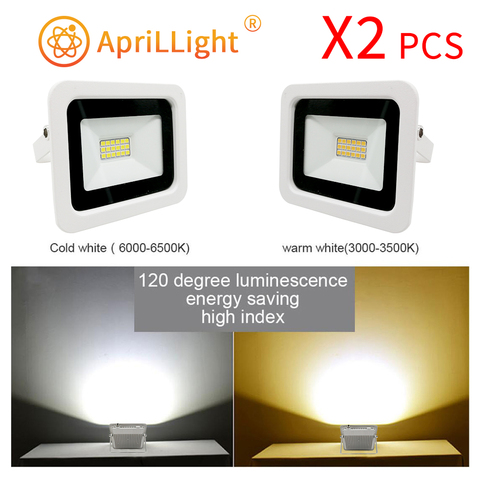 2pcs LED Floodlight 10W 20W 30W 50W 100W AC 220V LED  Flood Light IP68 Outdoor Wall Reflector Lighting Park Square Spotlight ► Photo 1/6