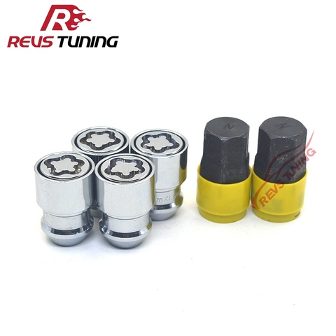 M12X1.5 4Nuts+2Keys High Quality Anti-Theft 36mm Security Steel Auto Car Wheel Lock Nuts Locking Lug Nuts ► Photo 1/6