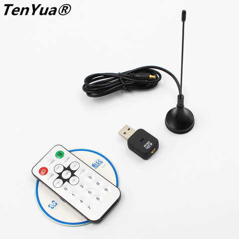 Mini USB DVB-T Digital Terrestrial TV Receiver Tuner Stick Dongle OSD MPEG-2 MPEG-4 with Antenna Remote Control For Laptop PC ► Photo 1/4