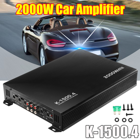 2000W 4 Channel Car Amplifier Speaker Vehicle Amplifier Power Stereo Amp Auto Audio Power Amplifier Car Audio Amplifier ► Photo 1/6