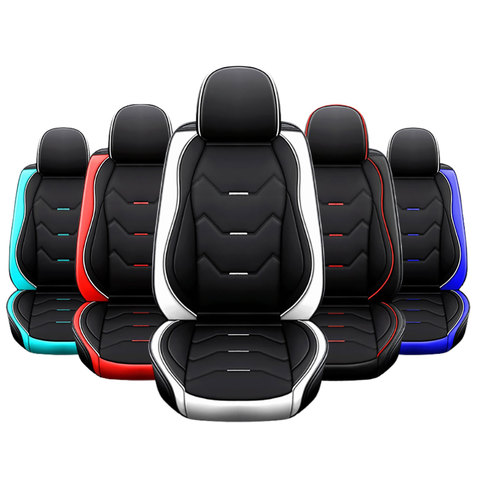 Front PU Leather Car Seat Cover Protector Automobiles Seat Covers Protect for HYUNDAI/SOLARIS CRETA ix35 for lada VESTA SAMARA ► Photo 1/6