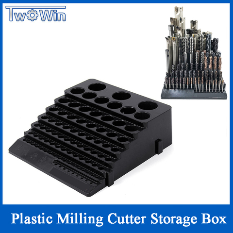 70x220x200mm 85 Holes Plastic Milling Cutters Storage Box Tap Reamer Turning Tool Holder Drill Bits Storage CNC Lathe Tool ► Photo 1/6