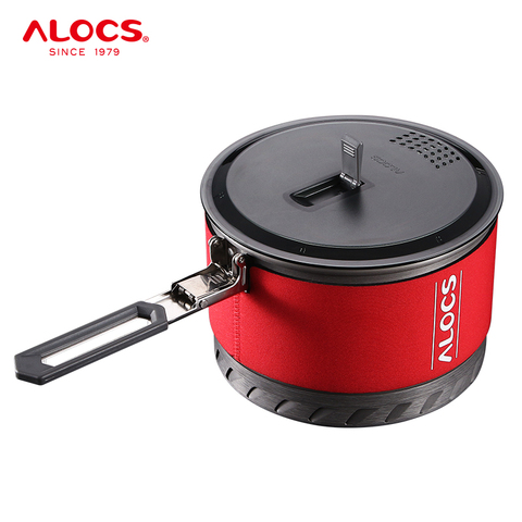Alocs CW-S10 CWS1 Outdoor Heat Exchange Camping Cooking Pot Cookware Folding Handle For Hiking Backpacking Picnic ► Photo 1/6