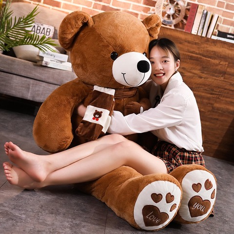 New Hot High Quality 4 Colors Teddy Bear With Scarf Stuffed Animals Bear Plush Toys Doll Pillow Kids Lovers Birthday Baby Gift ► Photo 1/6