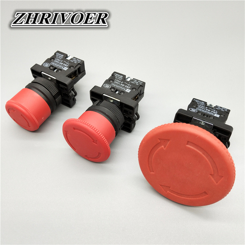 22mm XB2-ES542 XB2-ES442 XB2-ES642 Red Mushroom Emergency Stop Switch NC Push Button Switch 10A/415V ► Photo 1/6