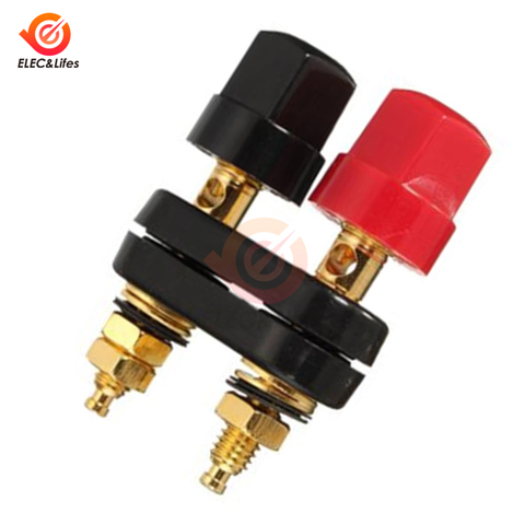 High Quality Banana plugs Couple Terminals Red Black Connector Amplifier Terminal Binding Post Banana Speaker Plug Jack ► Photo 1/5