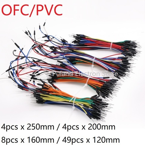 65pcs Breadboard Wire 25 20 16 12CM Solderless Power Jumper Cable Kit PVC Flexible DIY Electron Line 2 Pin Connector Mixed Color ► Photo 1/5