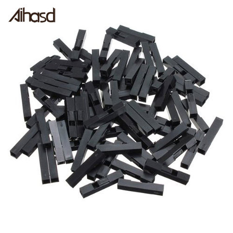 100PCS 1P 2.54mm Plastic Dupont Head Jumper Wire Cable Housing Female Pin Connector ► Photo 1/4