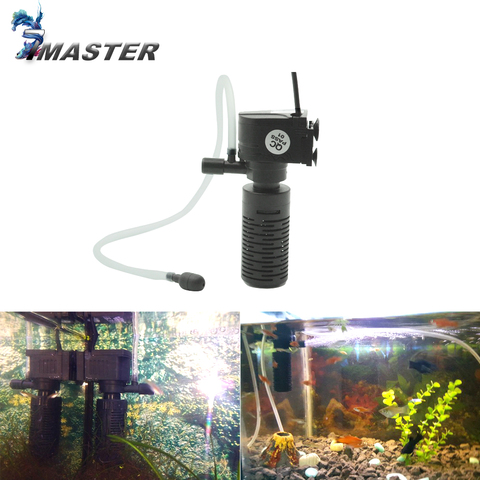 3 in 1 Filter for Aquarium Fish Tank Filter Mini Fish Tank Filter Aquarium Oxygen Submersible Water Purifier ► Photo 1/6