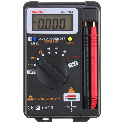 ANENG AN8203 Mini Digital Multimeter 4000counts True Rms Digital Multimeter Tester Voltmeter Battery Tester Multimetro Tester ► Photo 1/6