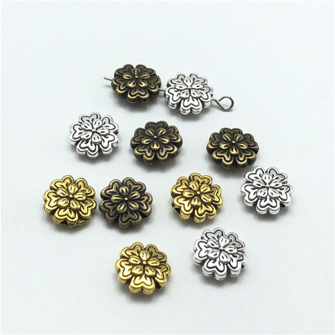 20pcs peony flower perforated bead connectors for fashion jewelry making DIY handmade bracelet necklace accessory material ► Photo 1/6