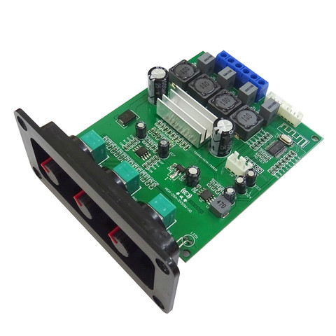 SOTAMIA Bluetooth 5.0 Power Amplifier Audio Board 2x50W TPA3116D2 Sound Amplifiers Stereo Amp Treble Bass Adjustment With Panel ► Photo 1/6