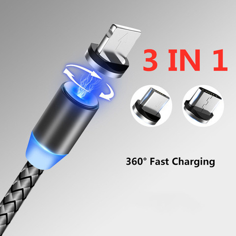 Magnetic Cable Charger USB Type C For Xiaom Nokia 7 Sony XZ3 LETV LeEco Le 2 pro Max 2 Cool 1 Pro 3 Magnet Android Phone Cord ► Photo 1/6