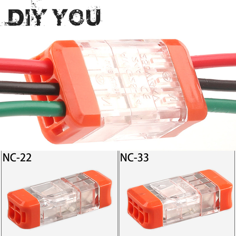 Docking type Mini Quick Wire Connector Universal Compact Electrical Wiring Connectors Push-in Butt Conductor Terminal Block PCT ► Photo 1/6