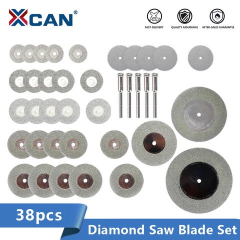 XCAN Diamond Saw Blade Mini Circular Saw Blade 38pcs 16-60mm Diamond Cutting Saw Disc For Dremel Rotary Tools ► Photo 1/5