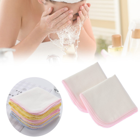 10pcs/lot Facial Cleansing pad Soft Face Refresh Clean Towel Cotton Muslin Cloth Makeup Remover Square Type Ultra-thin Harmless ► Photo 1/6