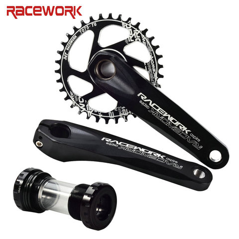 RACEWORK Bicycle Crankset 170mm MTB GXP Crankset with Chainring 32T 34T 36T 38T w/ Bottom Bracket for SRAM XX1 XO1 X1 GX XO X9 ► Photo 1/6