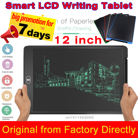 12 inch Smart Writing Board Drawing Tablet LCD Screen Writing Tablet Digital Graphic Tablets Electronic Handwriting Pad with Pen ► Photo 1/6