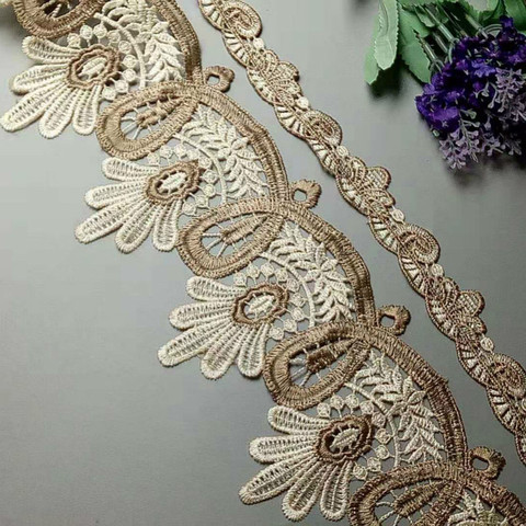 1 yards Flower 35mm 115 mm Lace Ribbon Trim for Sofa Cover Curtain Trimmings Embroidery Applique Home Textiles Accessories New ► Photo 1/5