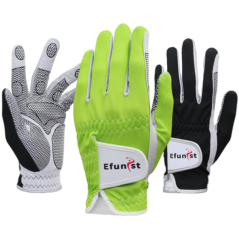 Efunist Golf Glove Men Left Hand Breathable Green 3D Performance Mesh Non-slip Micro Fiber Golf Gloves ► Photo 1/6