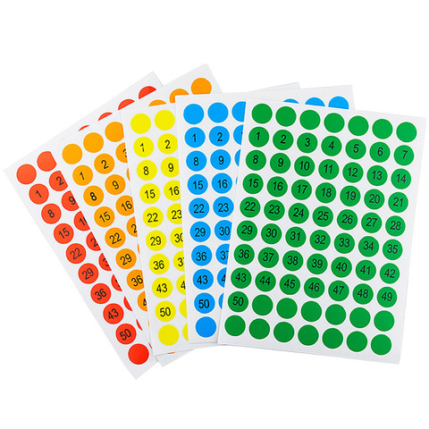 12PCS/lot Numbered Sticker 1-50 Sequential Small 1cm Round Circle Number Label Consecutive For Party Gift ► Photo 1/6