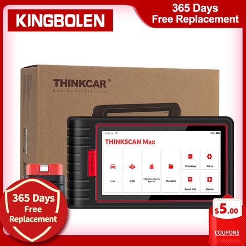 ThinkCar ThinkScan Max Full Systems OBD2 Diagnostic Scanner 28 Reset Service Bi-Directional Test Scanner CRP909E ► Photo 1/6
