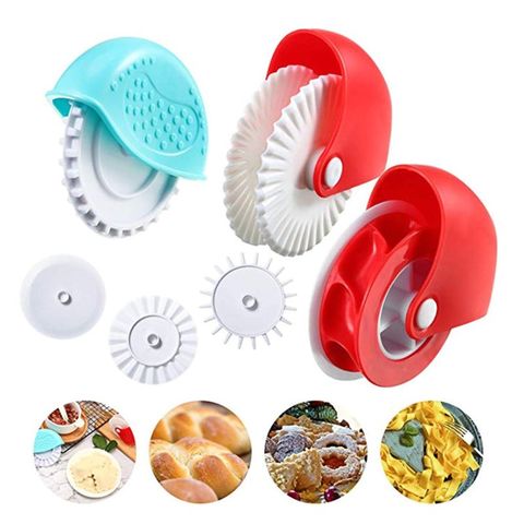 Pastry Dough Lattice Cutter Pizza Pie Decoration Gadget Plastic Roller Wheel Cutter Crust Noodle Roll Fancy Knife Baking Cutter ► Photo 1/6