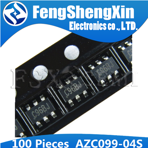 100PCS AZC099-04S R7G C96BJ  c96** SOT23-6 AZC099-04S.R7G SOT23 C96GH AZC099 AZC099-04 Electrostatic protection IC ► Photo 1/1