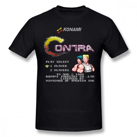 Contra T Shirt Contra T-Shirt Short Sleeve Classic Tee Shirt Funny Graphic Cotton Mens Plus size Tshirt ► Photo 1/6