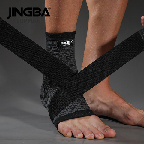 JINGBA SUPPORT 1PCS 3D Nylon Bandage Ankle Support Protector Football Basketball Ankle Brace Protective tobillera deportiva ► Photo 1/6