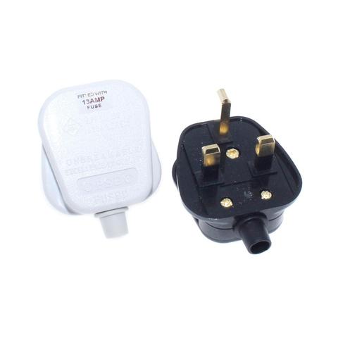 UK 3 Pins AC Electrical Power Rewireable Plug Male Wire Fused Socket Outlet Adaptor Extension Cord Cable Connector ► Photo 1/6