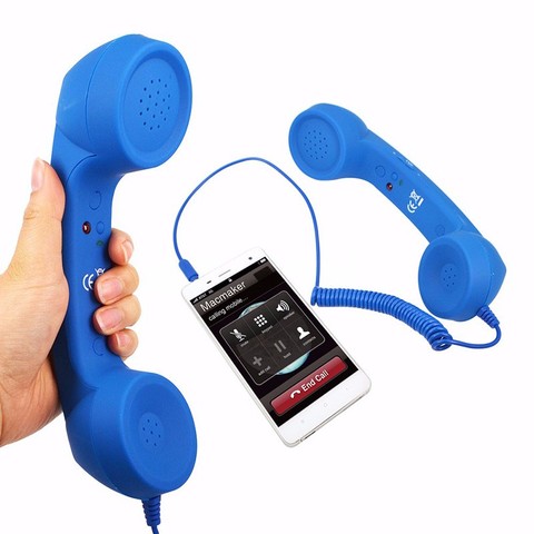 3.5mm Retro Phone Telephone Receivers Cellphone Handset For iPhone/iPad/Samsung PC Portable Classic Headphone ► Photo 1/6