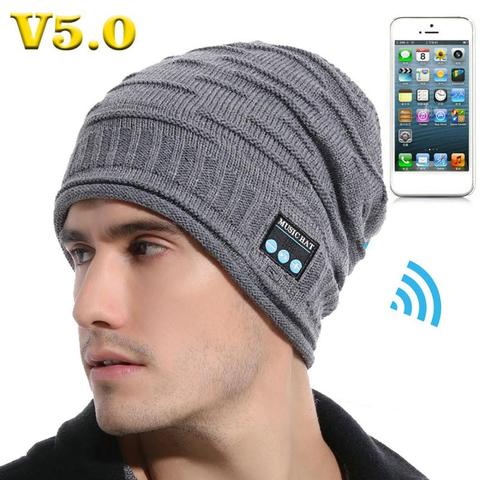 Winter Warm Bluetooth 5.0 Cap Wireless Earphone Beanie Running Hat Sport Cap Hands-free Headphone Speaker Christmas Gift ► Photo 1/1