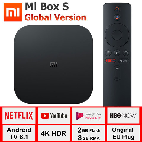 Xiaomi Mi Box S, Smart Android Tv Box 4k Ultra HD Set-Top Box 2G 8G WIFI BT 4.2 Streaming Media Player Google Cast ► Photo 1/6